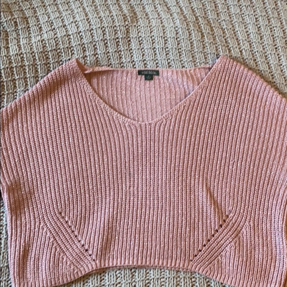 Pink sweater crop top